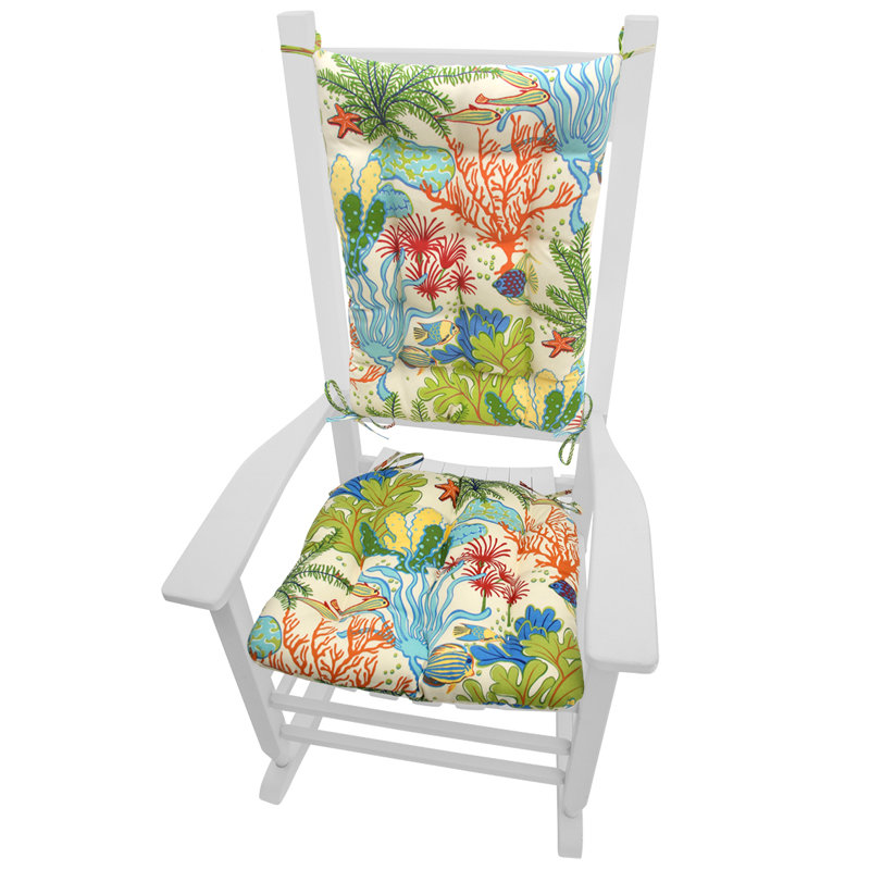 Home Decor Coastal Indoor/Outdoor Rocking Chair Cushion